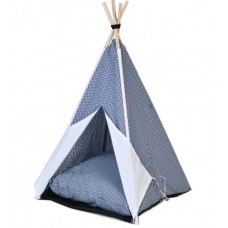 Pets Love Earth Mini Tent Blue and White