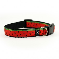 Soapy Moose Dog Collar Red Watermelon Large